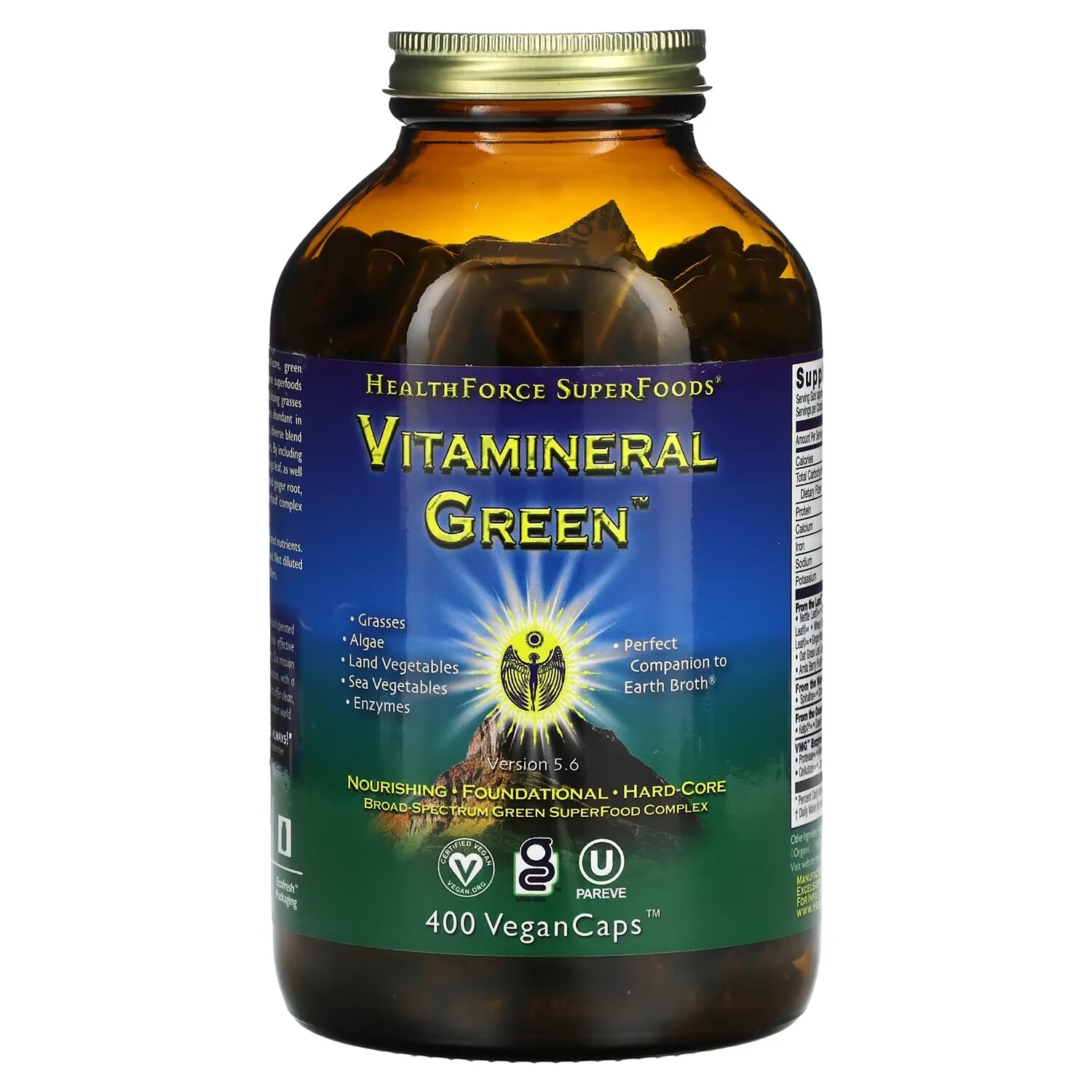 

Добавка HealthForce Superfoods Vitamineral Green, 400 веганских капсул