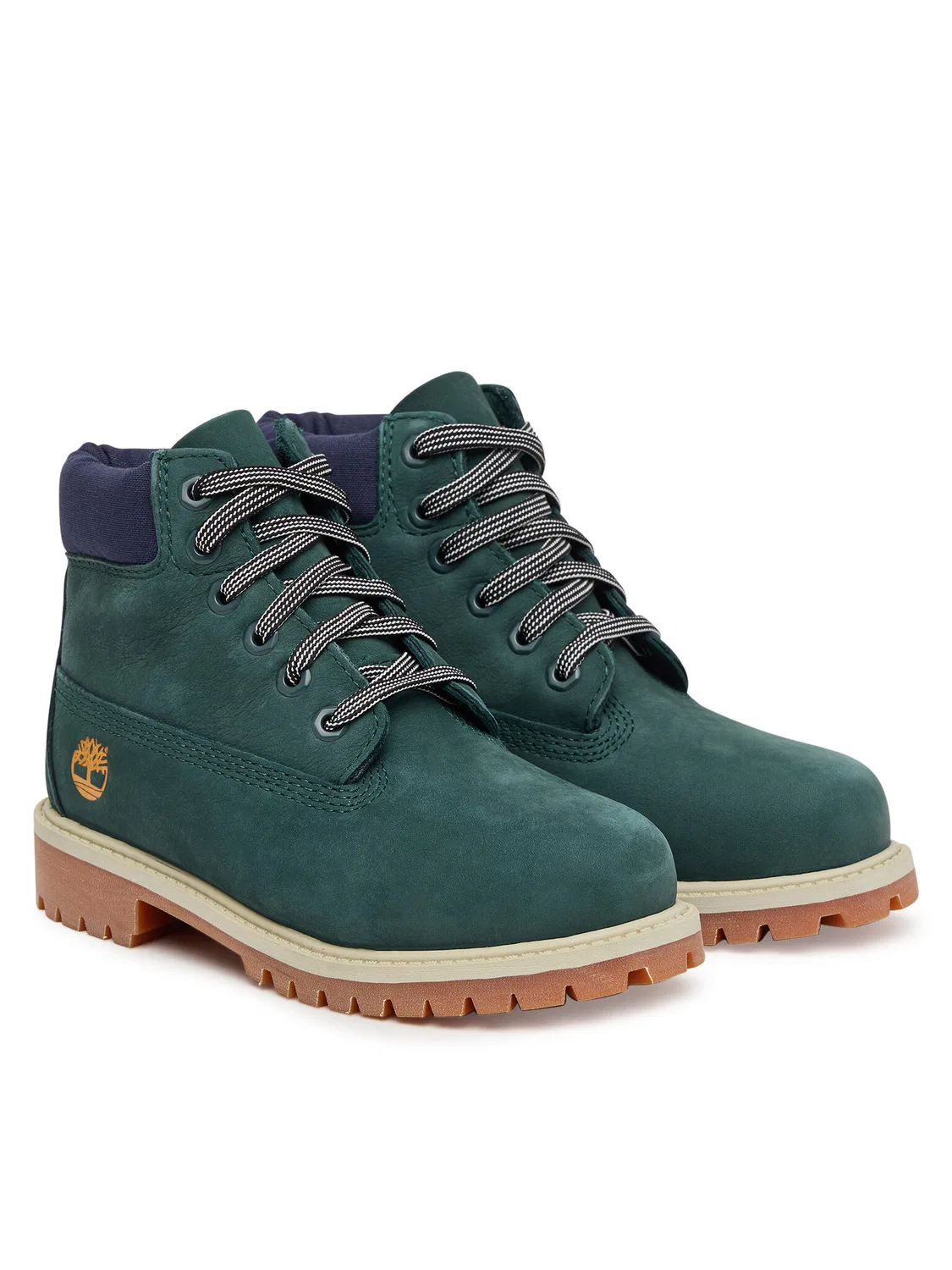 Ботильоны на шнуровке для мальчика Premium Waterproof Timberland, зеленый — фото 2