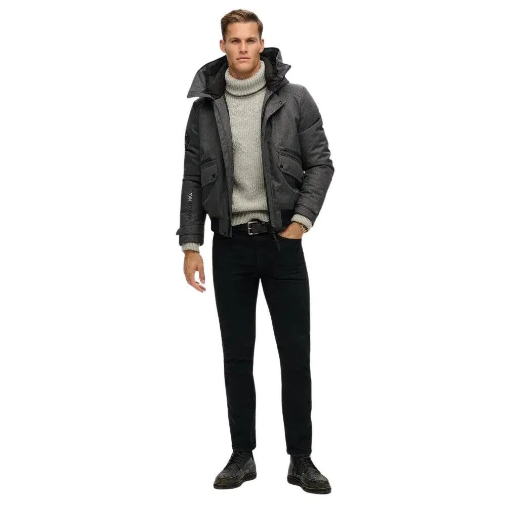 Мужская куртка-бомбер с принтом City Tweed Superdry, Grau — фото 3