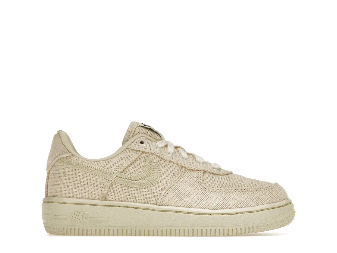 Детские кроссовки Lifestyle с низким верхом Nike Air Force 1 Low Stussy Fossil, Natural/Natural/Natural