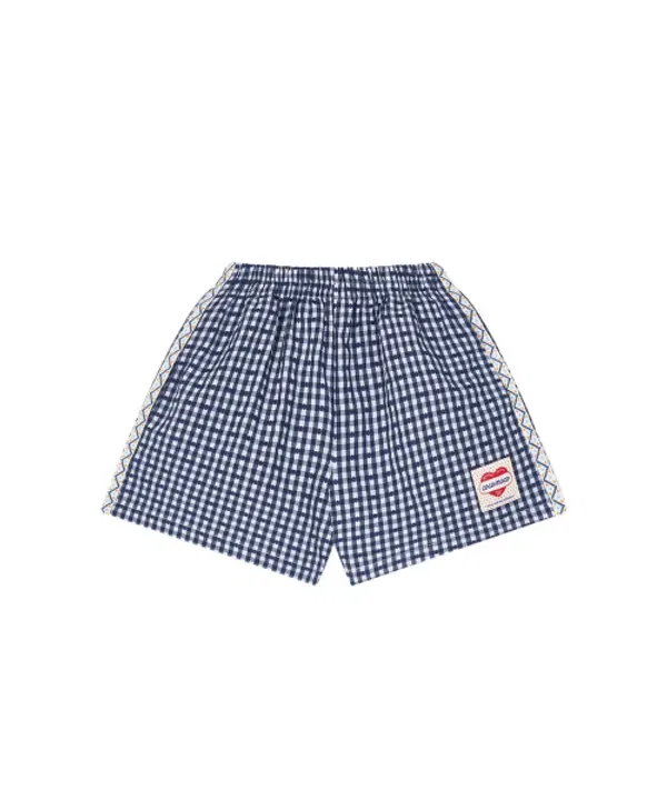 Шорты в клетку, Embossed Check, Cocomoco, синий