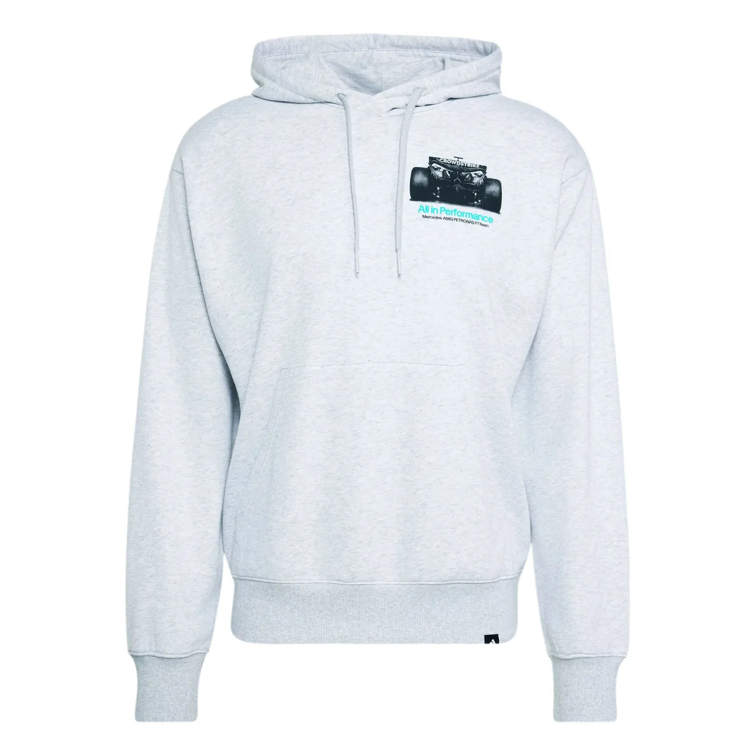 Свитшот Mercedes AMG, Adidas, Light Heather Gray/Semi Mint Green