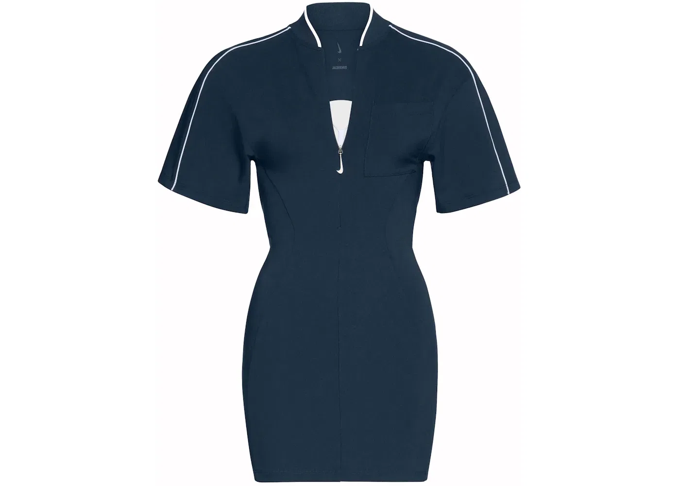 Женское платье-футболка с коротким рукавом Jacquemus x Nike, Dark Navy