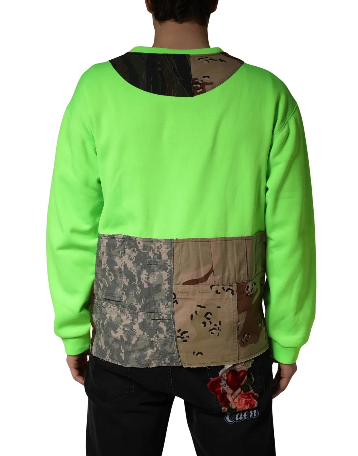 Мужской свитшот с принтом Patchwork Heart Dolce & Gabbana, Green — фото 4