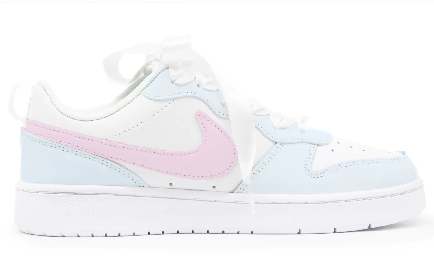Детские кроссовки для скейтбординга с низким верхом Nike Court Borough Low 2, Pink/Blue — фото 4