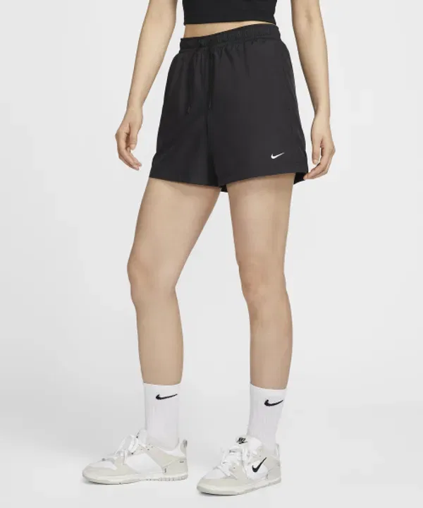 Шорты классические спортивные, мидрайз, Nike, черный/белый