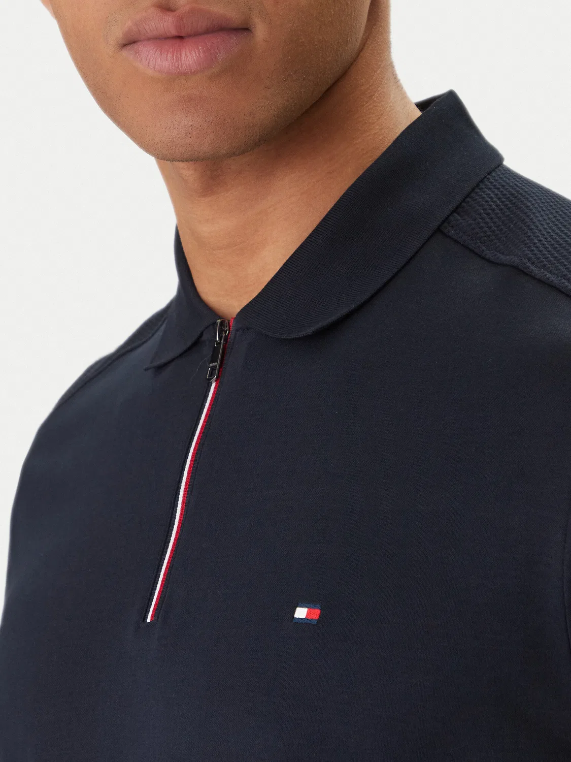 Мужское поло стандартного кроя Tommy Hilfiger, темно-синий — фото 4