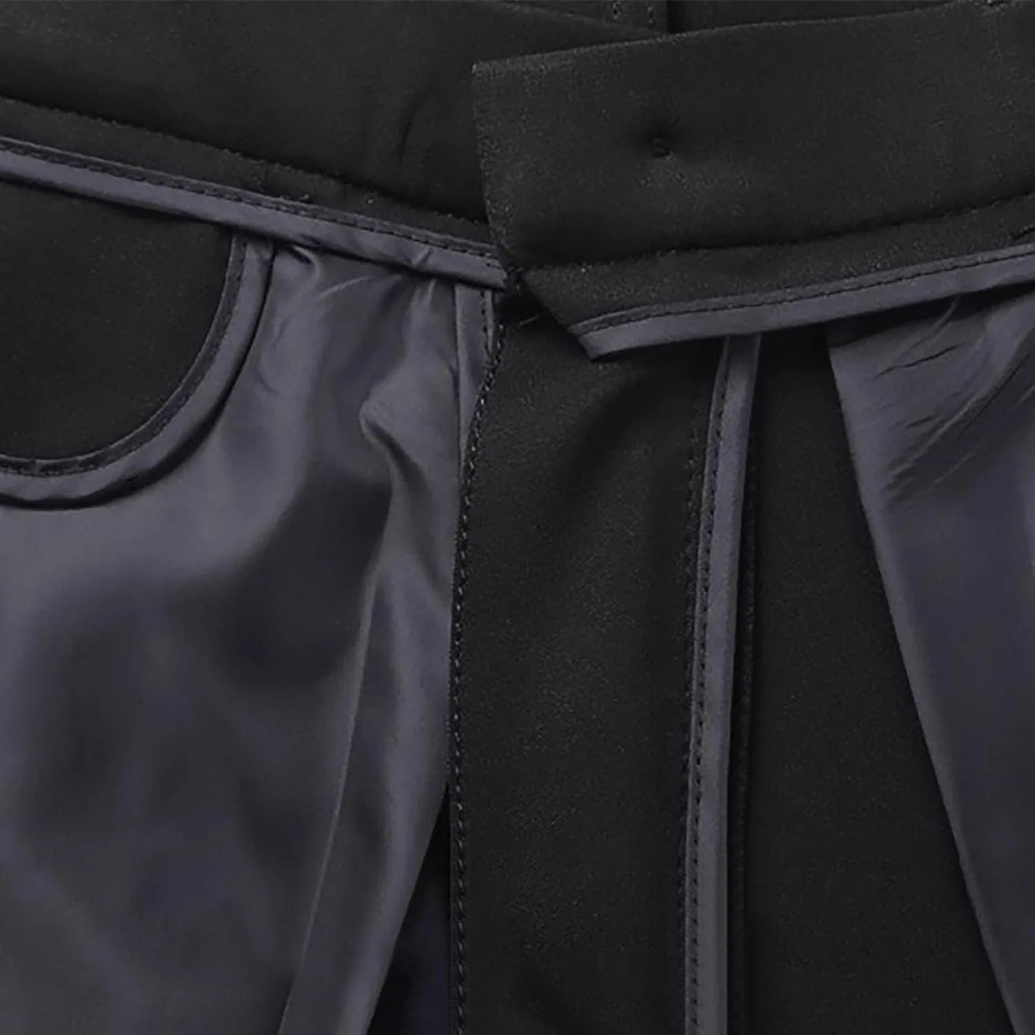 Мужские классические брюки прямого кроя с заниженной талией, чёрный — фото 4