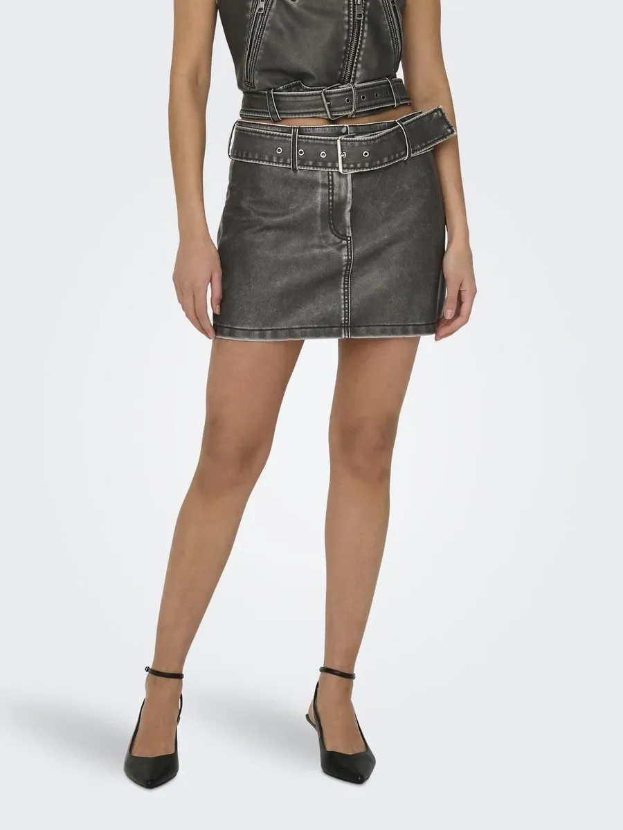 

Only мини-юбка "ONLELLA FAUX LEATHER LW MINI SKIRT OTW", черный