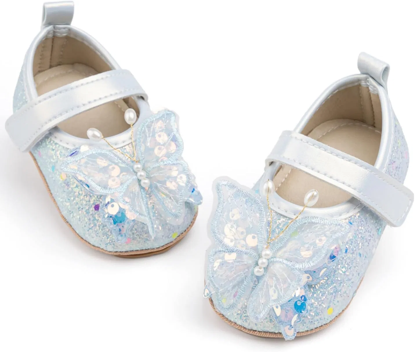 Детские туфли Мэри Джейн для девочек с бантом HsdsBebe, Blue