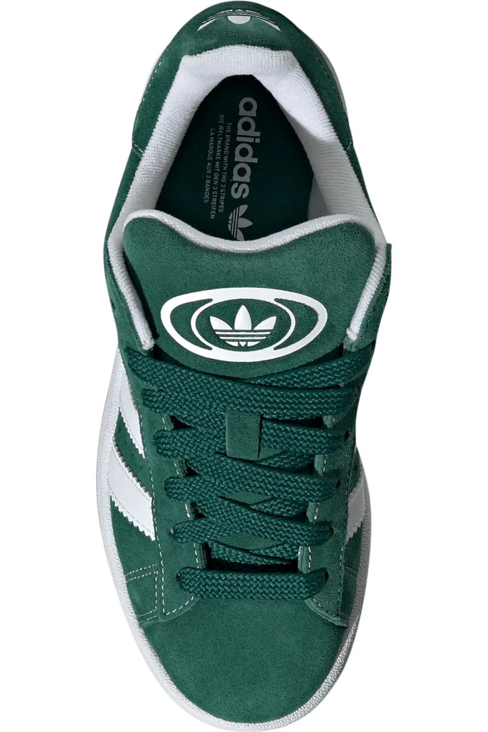 Кроссовки детские Campus 00s adidas, темно-зеленый/белый/белый — фото 4