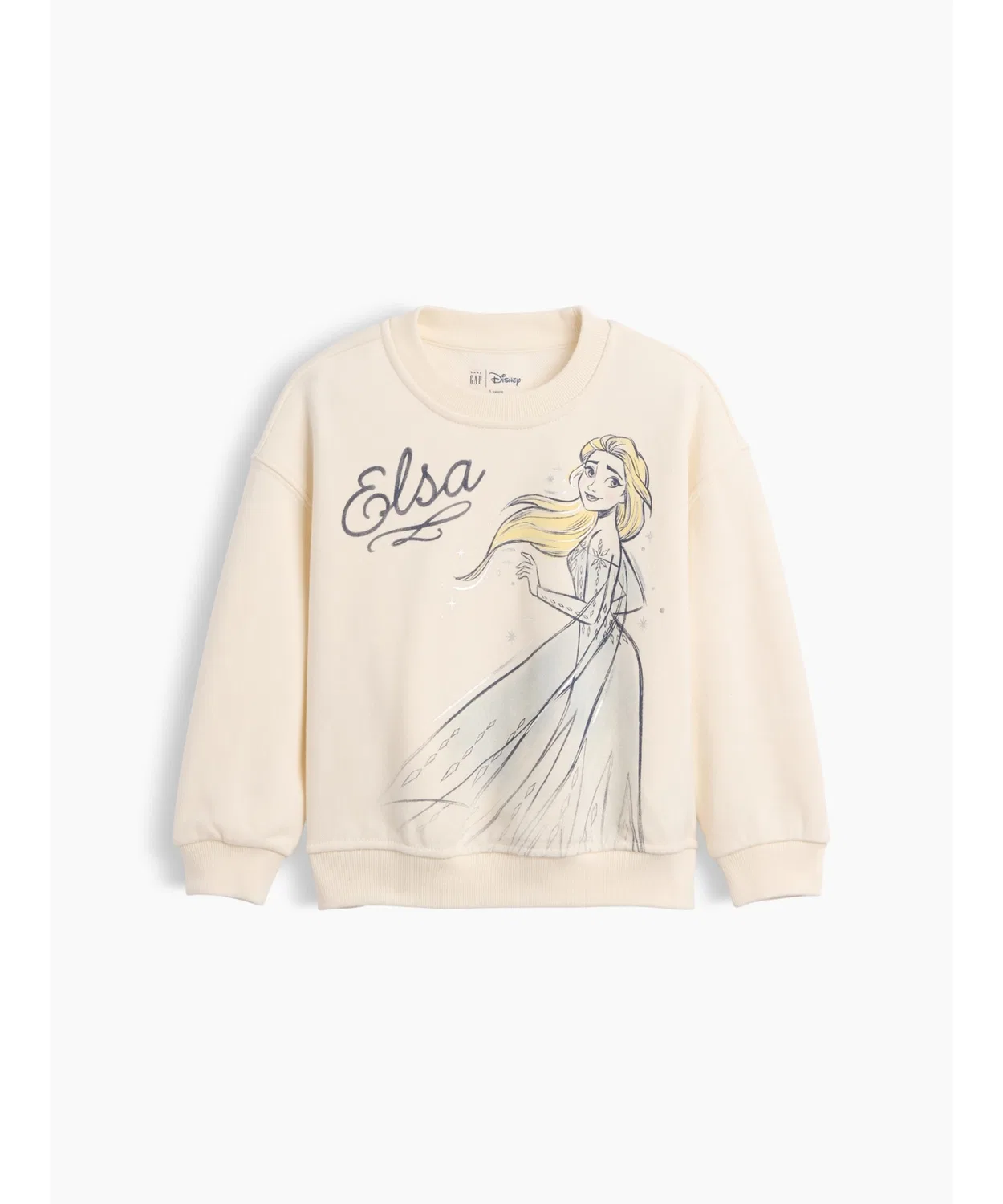 Детский свитшот с длинным рукавомGap × Disney Vintage Soft French Terry, Модель GAP, Ivory