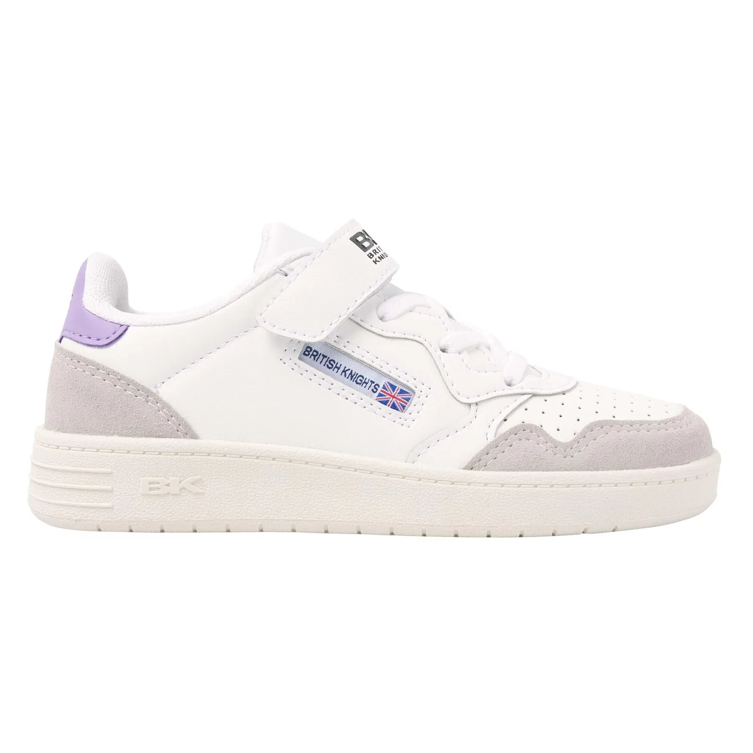 Детские кроссовки для девочек классические Noors BK British Knights, White Lilac — фото 2
