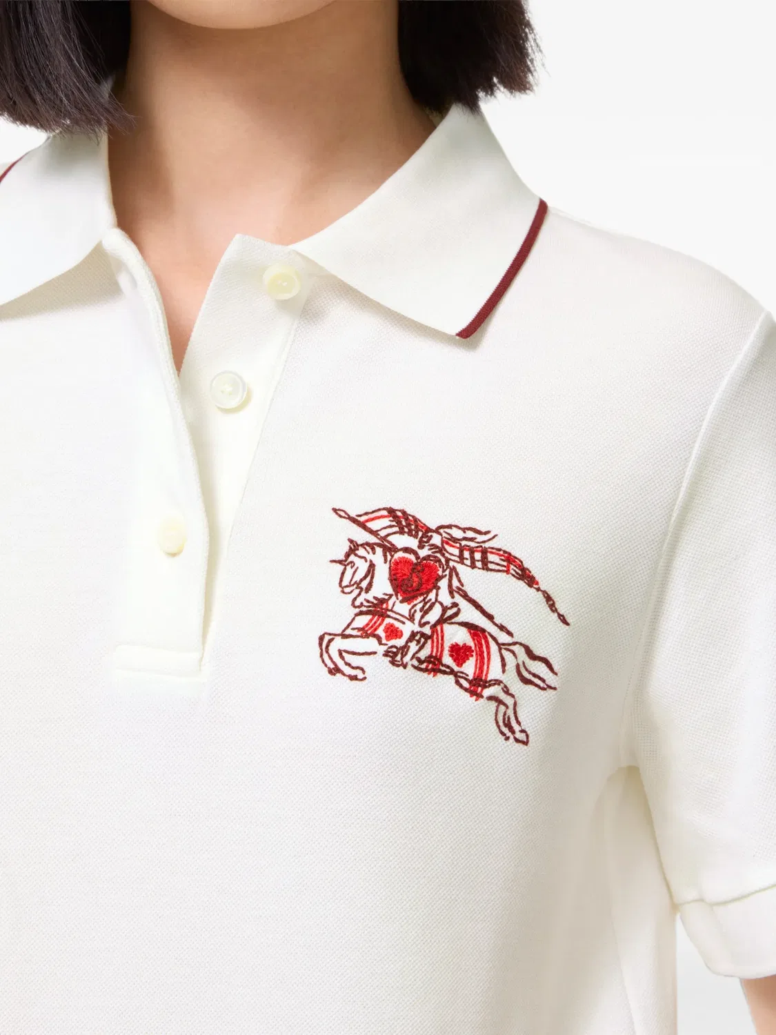 Платье-рубашка поло Knight Burberry, нейтральные цвета — фото 3