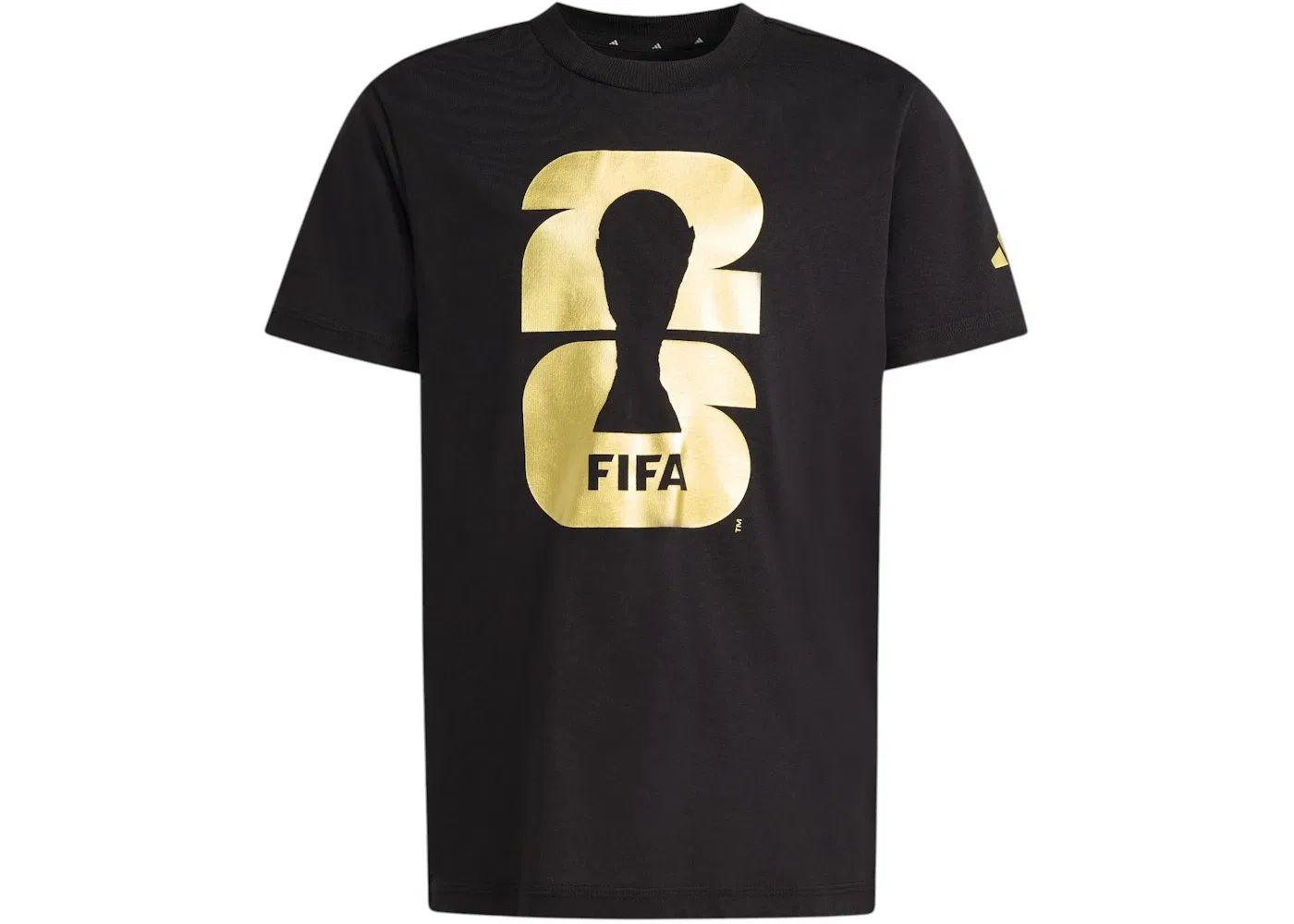 Детская футболка с принтом FIFA World Cup 2026 Official Emblem Adidas, Black