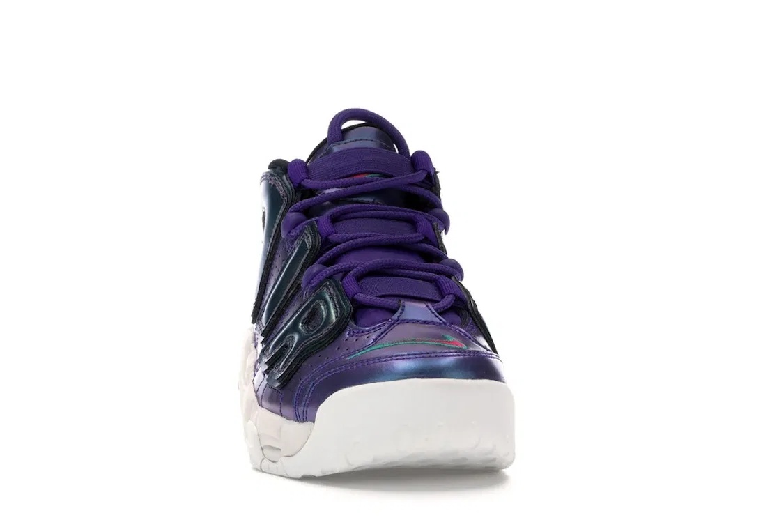 Детские кроссовки с иридиевым эффектом Nike Air More Uptempo Nike, Court Purple/Rush Pink-Neptune Green — фото 2