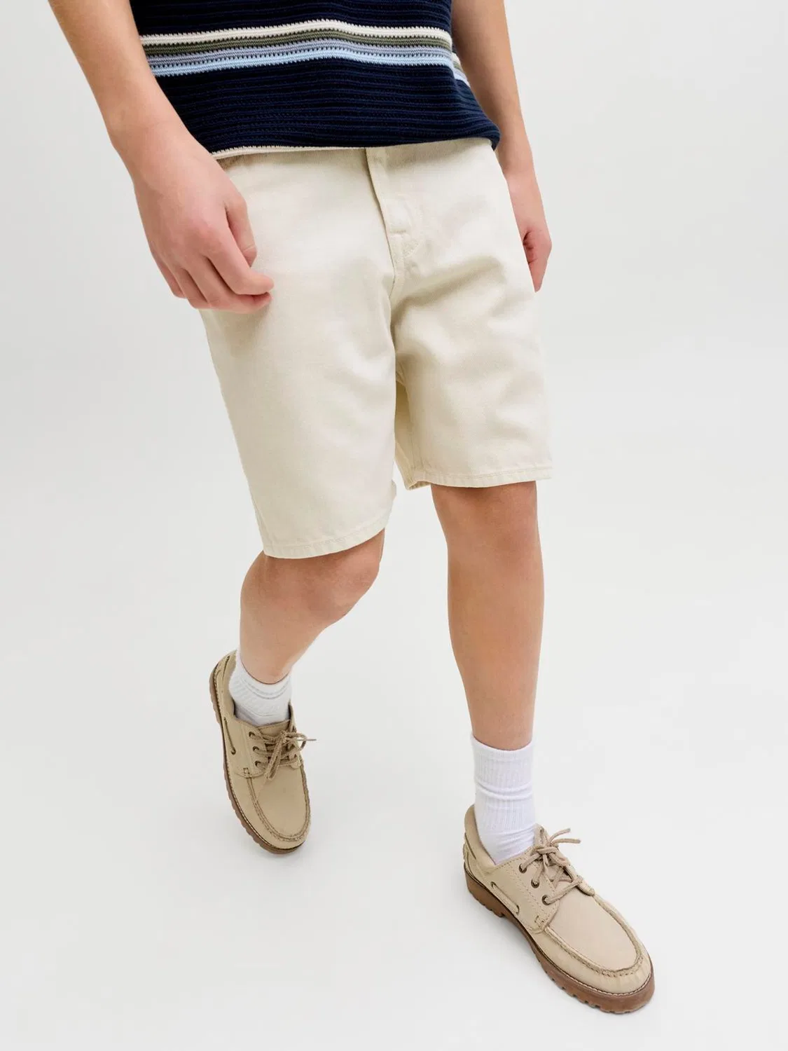 Шорты джинсовые, свободная посадка JACK & JONES JUNIOR, песочный нейтральный