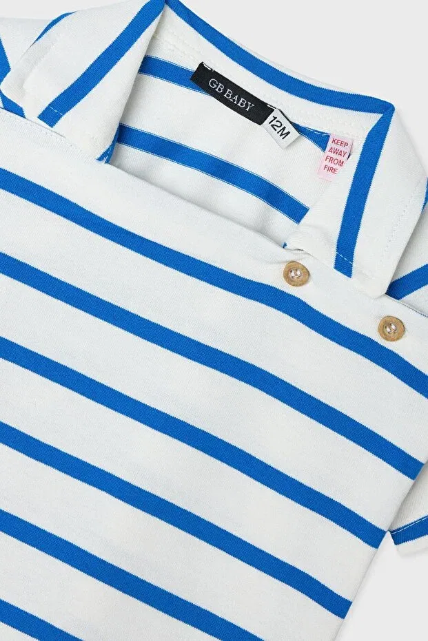 Детская футболка для мальчиков с принтом Bg store baby boy striped tshirt Gb Baby, Lined — фото 2
