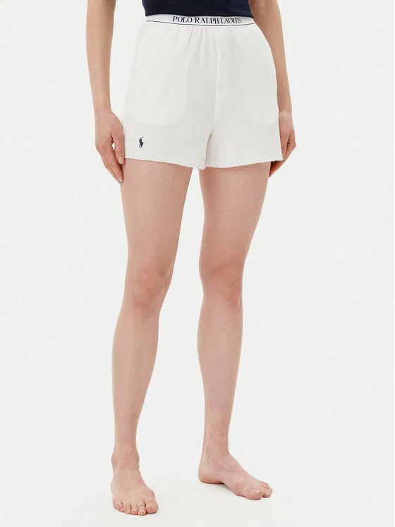 Короткие пижамные шорты regular fit Polo Ralph Lauren, кремовый
