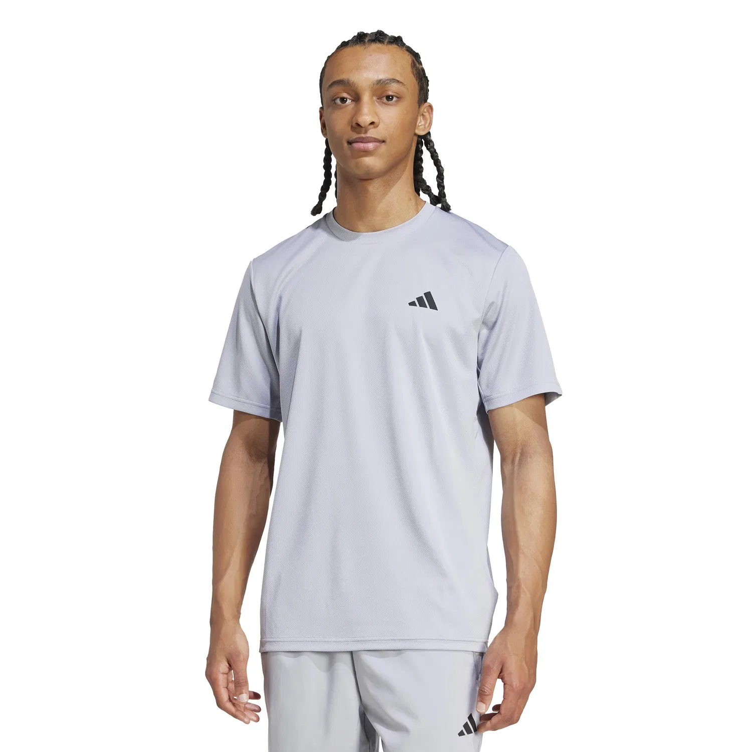 Мужская футболка с коротким рукавом Train Essentials Training Tee adidas, Halo Silver/Black — фото 4