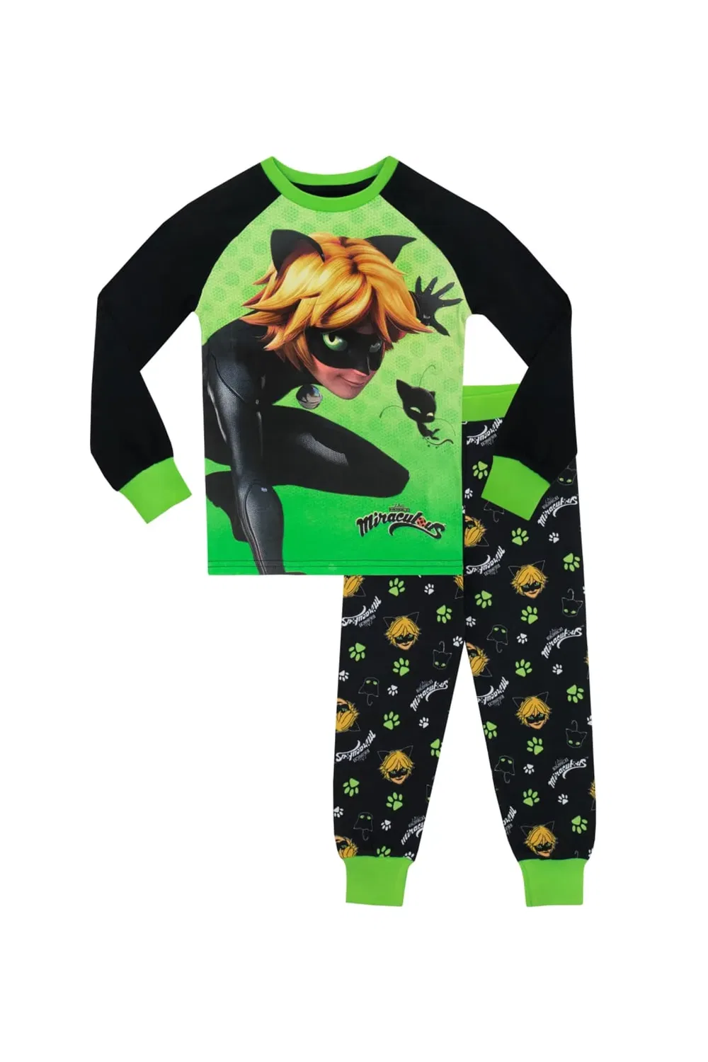Пижама уютного кроя Cat Noir Miraculous, Green