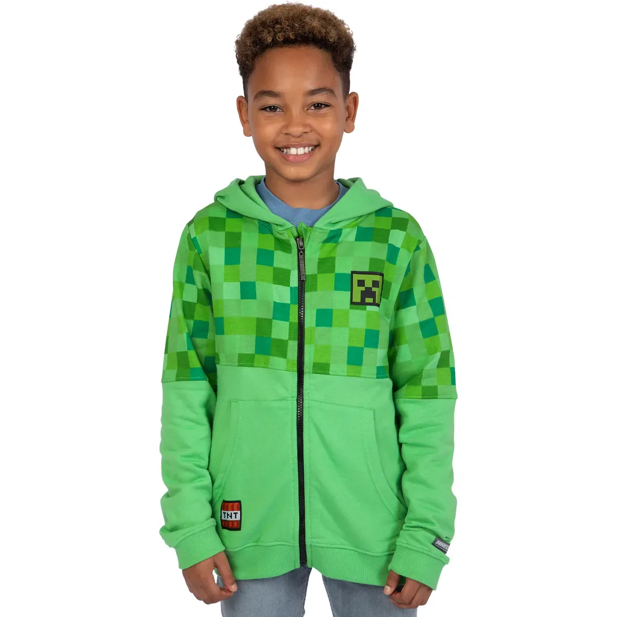 Худи с принтом Creeper Minecraft, Green — фото 2
