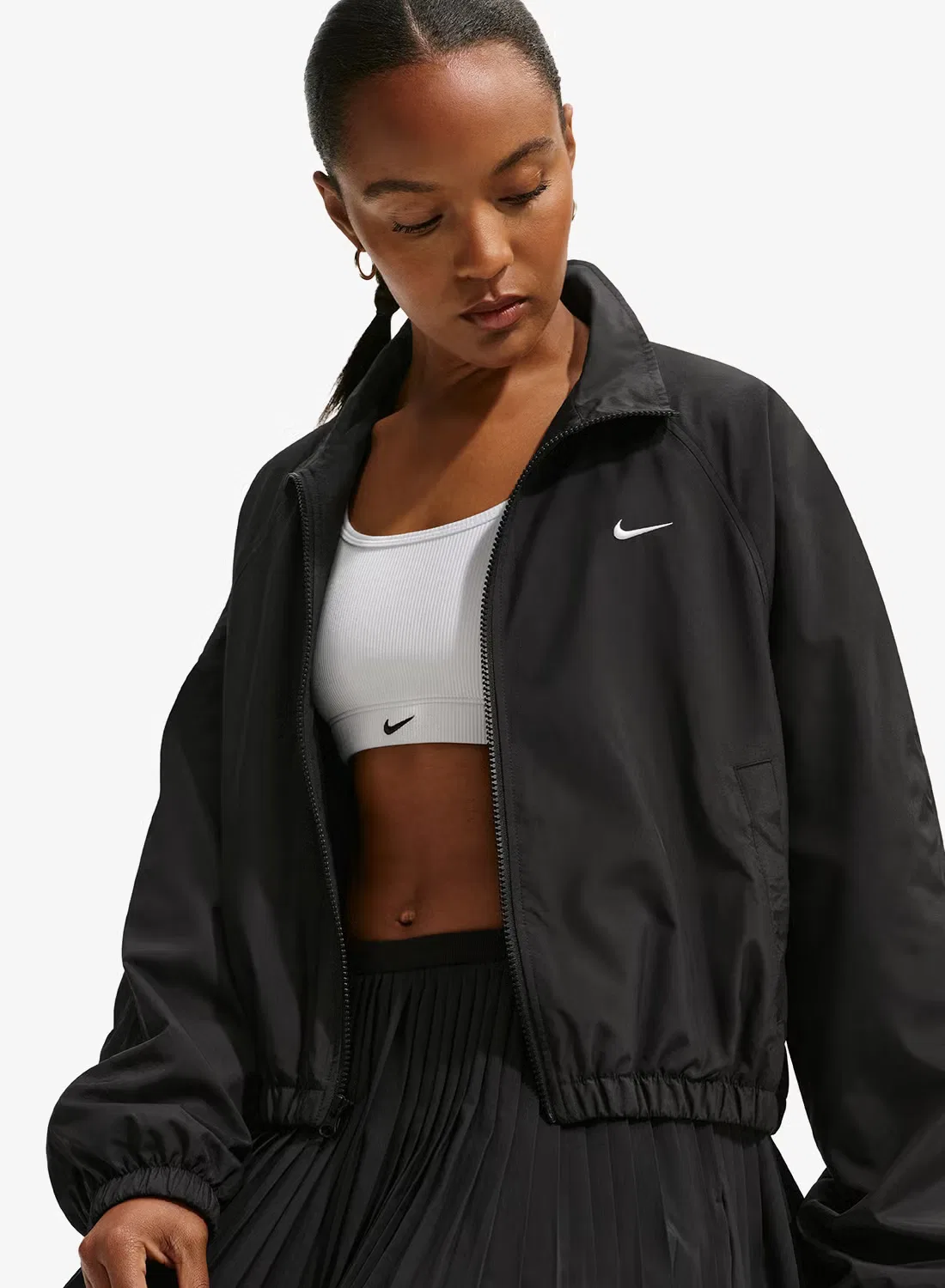 Куртка трековая с защитой от UV Nsw classic Nike, черный — фото 3