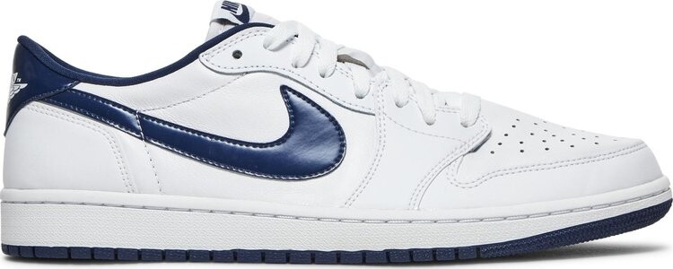 

Кроссовки Air Jordan 1 Low Retro OG Midnight Navy, белый, Белый;серый, Кроссовки Air Jordan 1 Low Retro OG Midnight Navy, белый