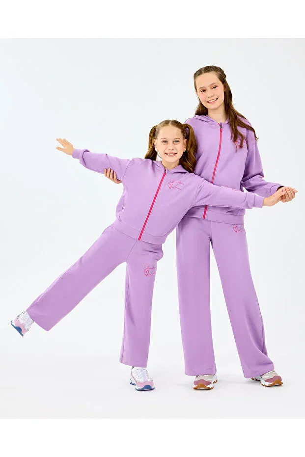 Детские спортивные штаны для девочек с начесом Skechers, Purple