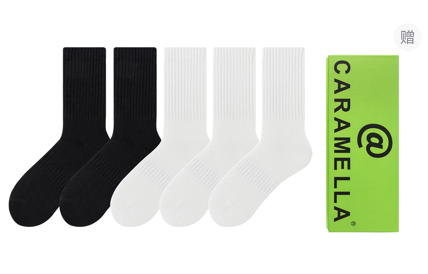 Детские гольфы до колена, 5 пар в комплекте, Caramella, White/Black