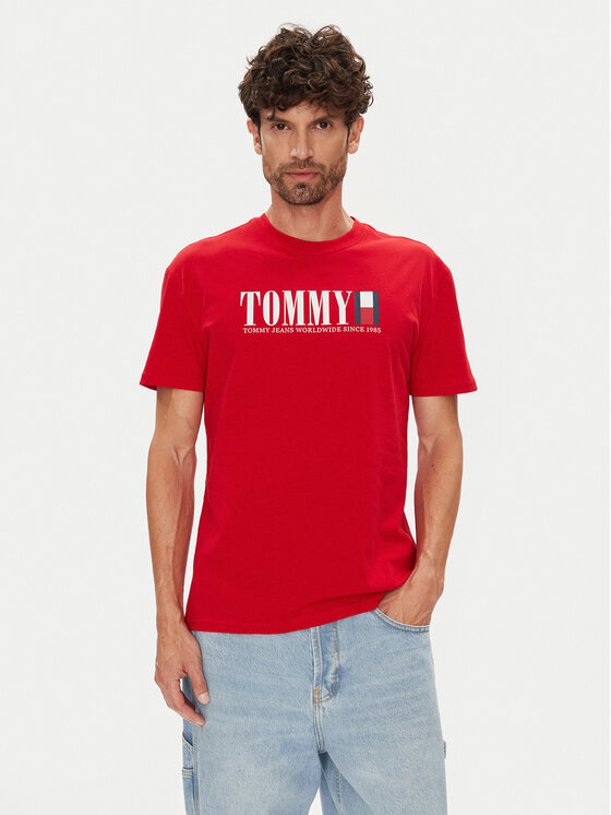 

Футболка regular fit Dna Flag DM0DM21941 Tommy Jeans, красный