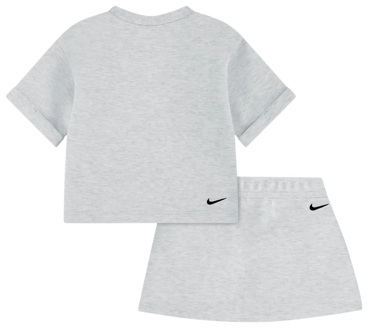 Детский спортивный комплект с юбкой Tech Fleece Nike, серый/черный — фото 2