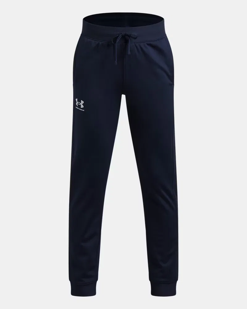 Детские брюки 63,5 см с начесом и эластичным поясом UA Icon Knit UnderArmour, Academy/White
