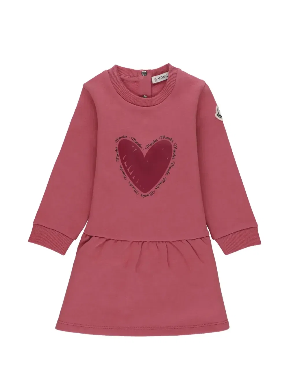 Платье с принтом Moncler Enfant, розовый
