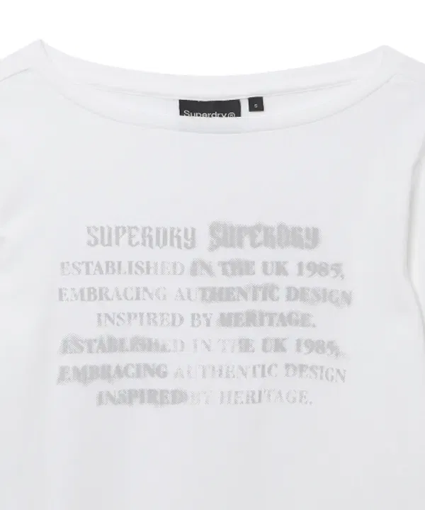 Женская футболка с длинным рукавом, Cut, Superdry, белый — фото 4