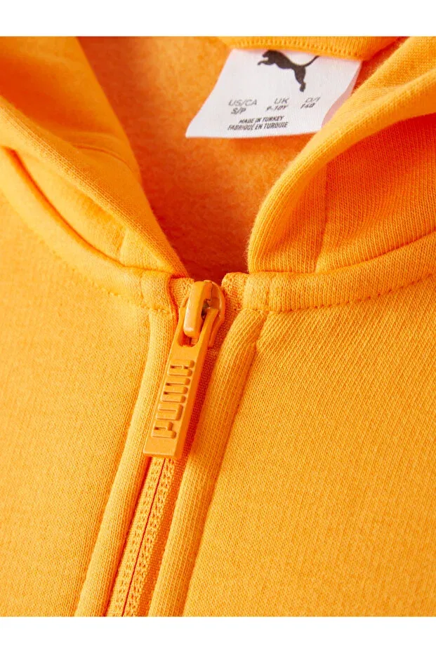 Детское худи для девочек на молнии с капюшоном Galatasaray puma kids zippered hooded sweatshirt 78291506 Gsstore, Yellow — фото 3