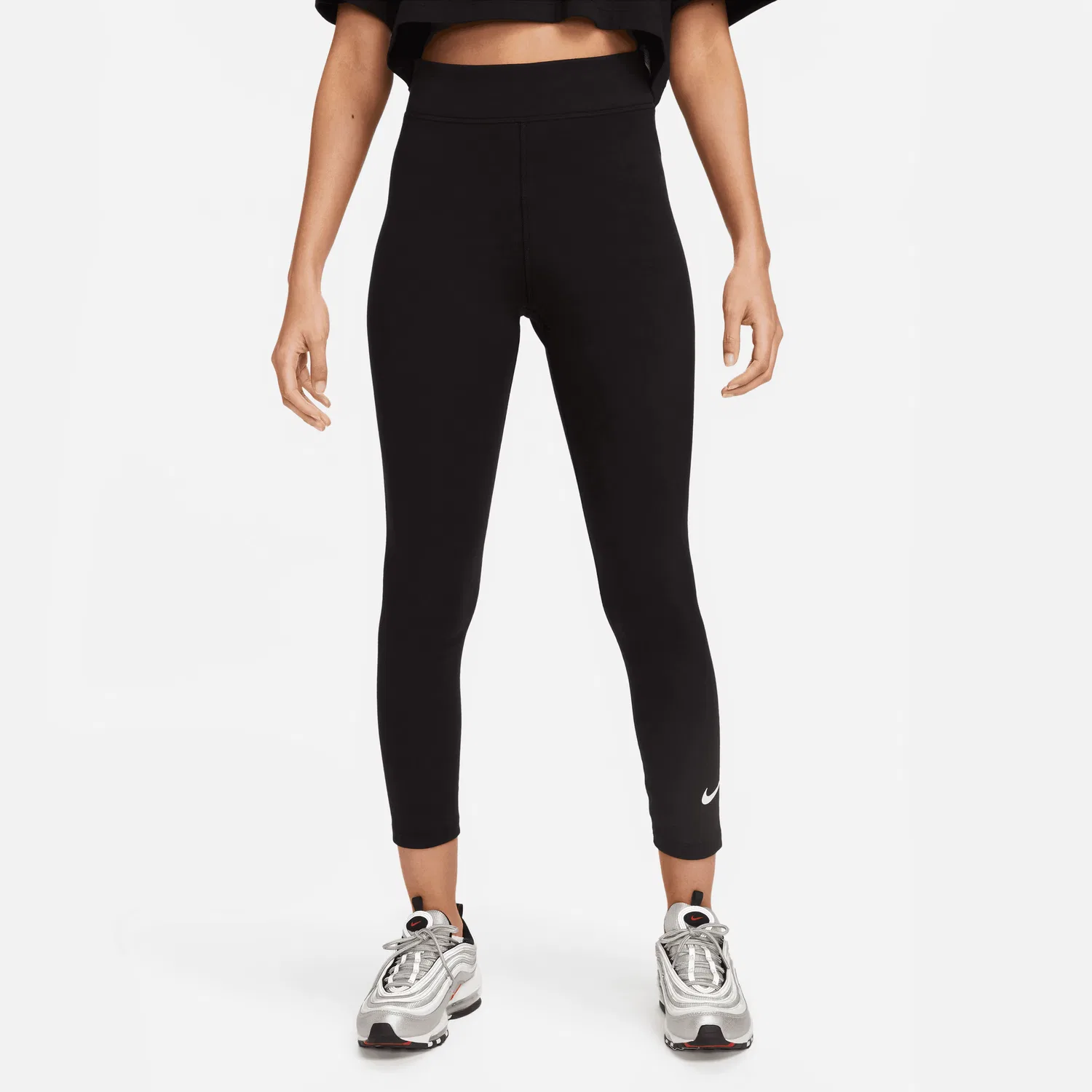 Женские спортивные леггинсы облегающие Nike, черный — фото 3