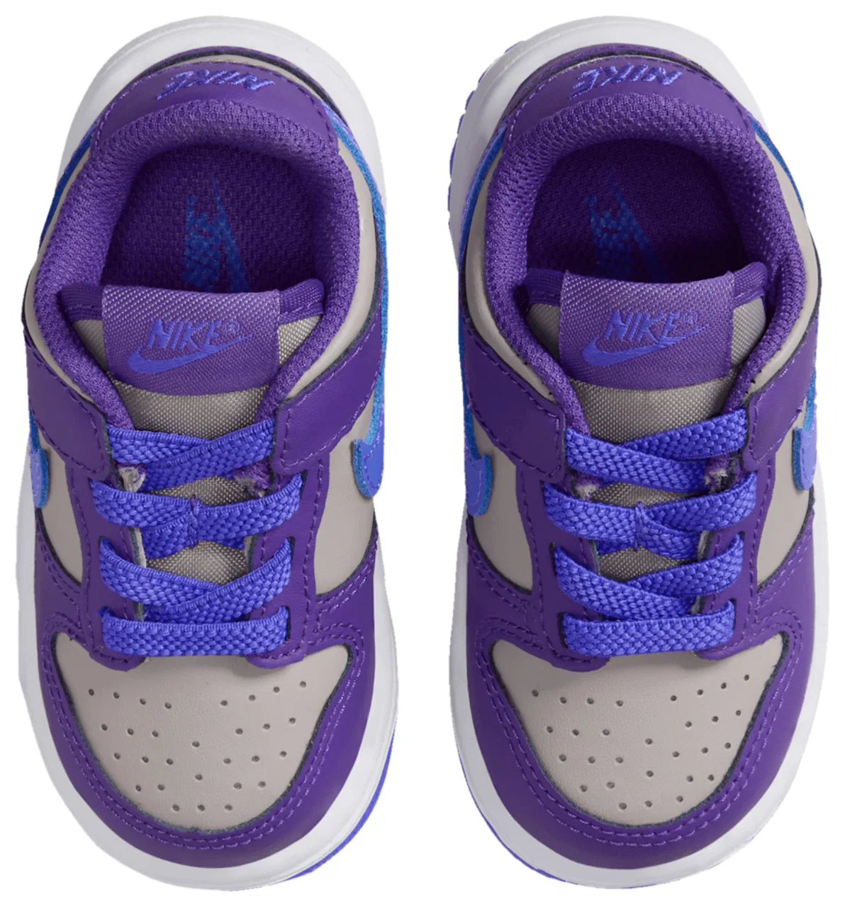 Кроссовки для девочек Dunk Low Nike, цвет College Grey/Persian Violet/Wild Grape — фото 4