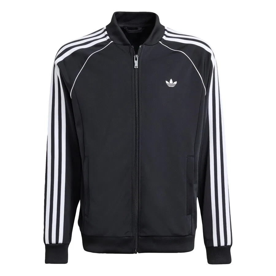 Худи на молнии ADIDAS ORIGINALS 'Sst' черного цвета