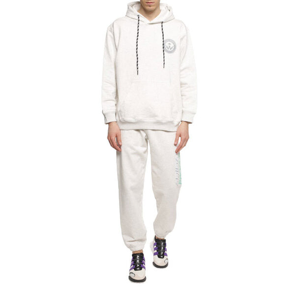 Спортивные штаны adidas originals x alexander wang Crossover Logo Printing Casual Sports Long Pants Couple Style White, белый — фото 3