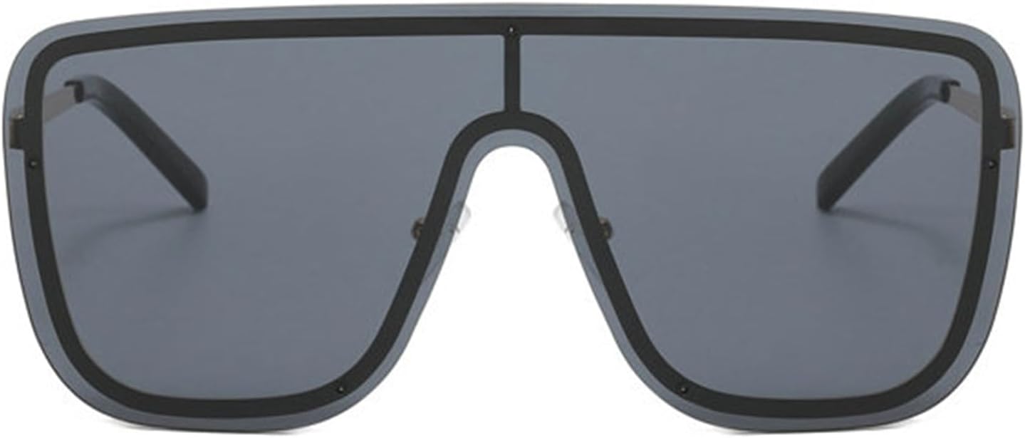 

Солнцезащитные очки Willochra Square Oversized для женщин и мужчин, большие, с плоской верхней частью, в стиле ретро, ​​модные, в форме щита, большие солнцезащитные очки, Gold Black