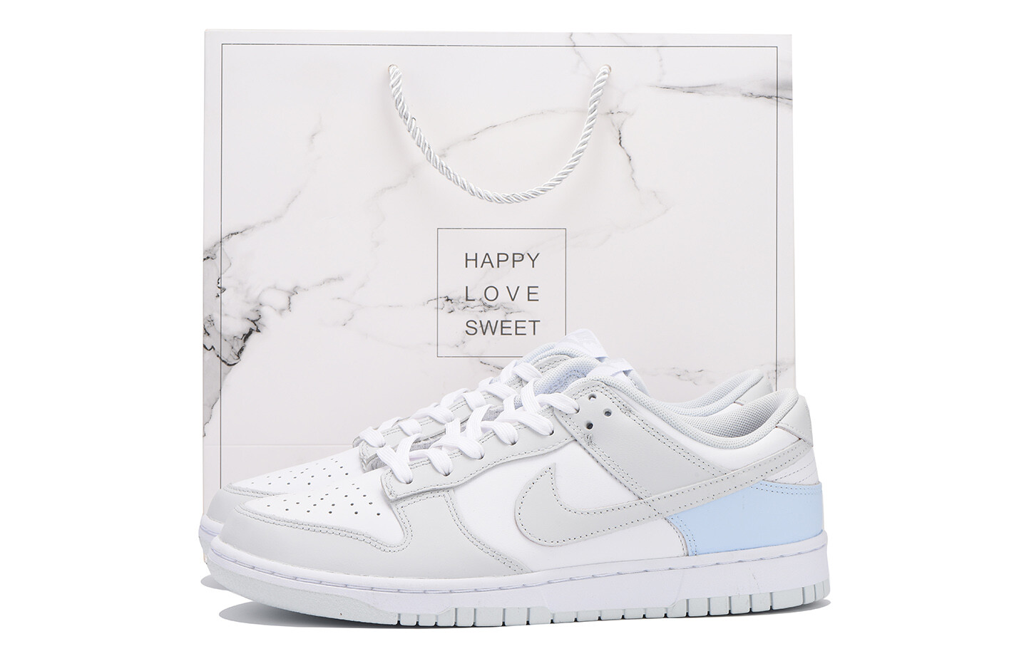 

Кроссовки для скейтбординга Dunk унисекс с низким верхом серо-синий Nike