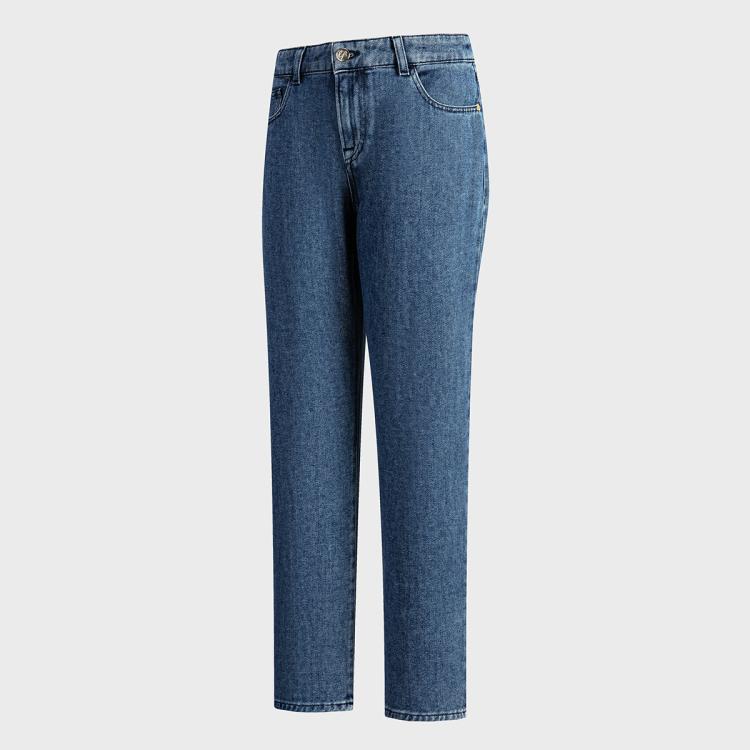 EMPORIO ARMANI Джинсы Women's Denim Blue Moderate Pencil Pants — фото 3