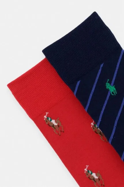 Носки длинные 2 шт Polo Ralph Lauren, красный — фото 2