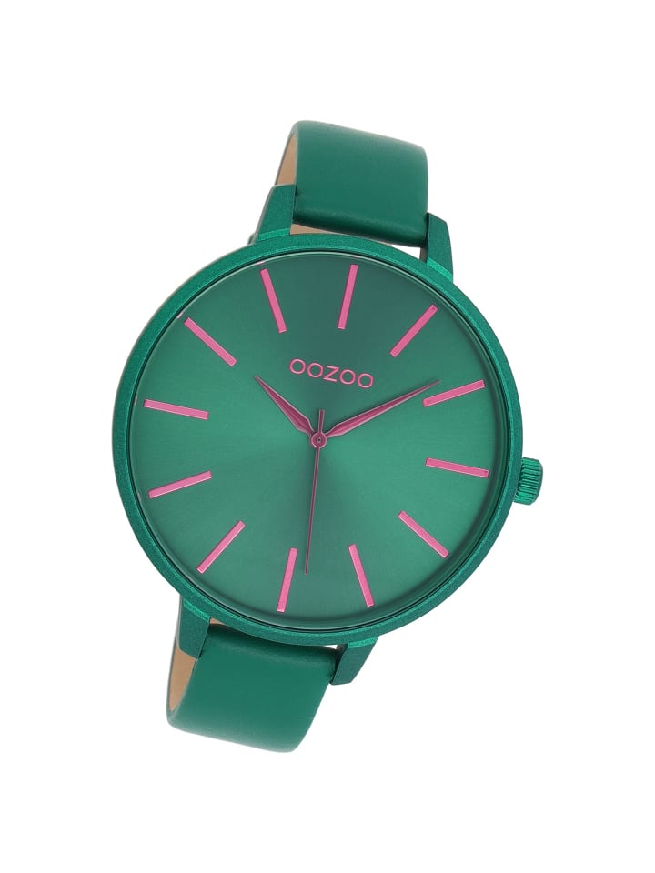 

Аналоговые наручные часы Oozoo Timepieces, зеленые, очень большие (примерно 48 мм)