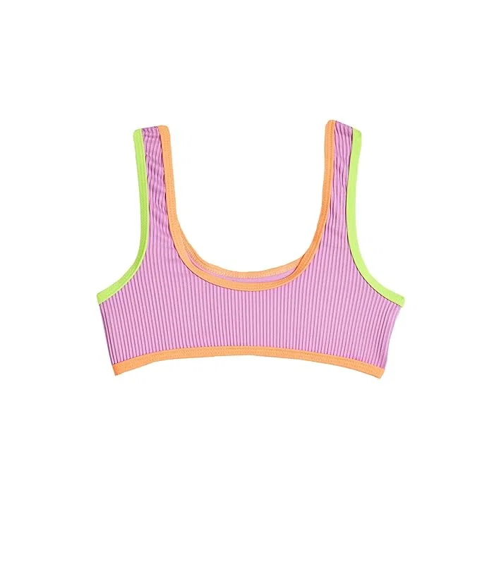 Купальник бикини Snapper Rock Kids Vacay Pop Recycled Crop, Lilac — фото 2