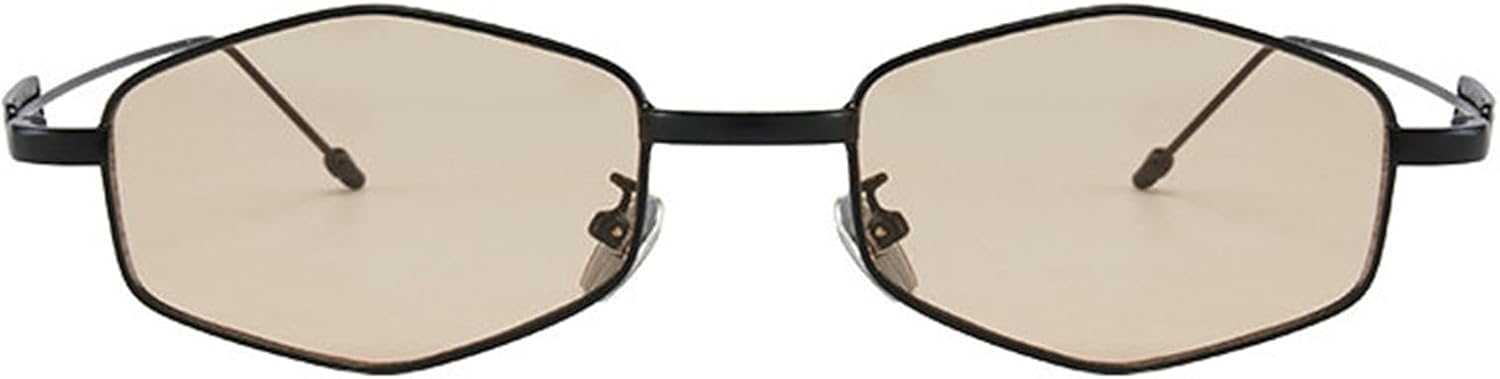 

Модные шестиугольные солнцезащитные очки Helena для женщин и мужчин, винтажная золотая геометрическая металлическая оправа, цвет шампанского, очки с защитой от УФ-излучения UV400, C1