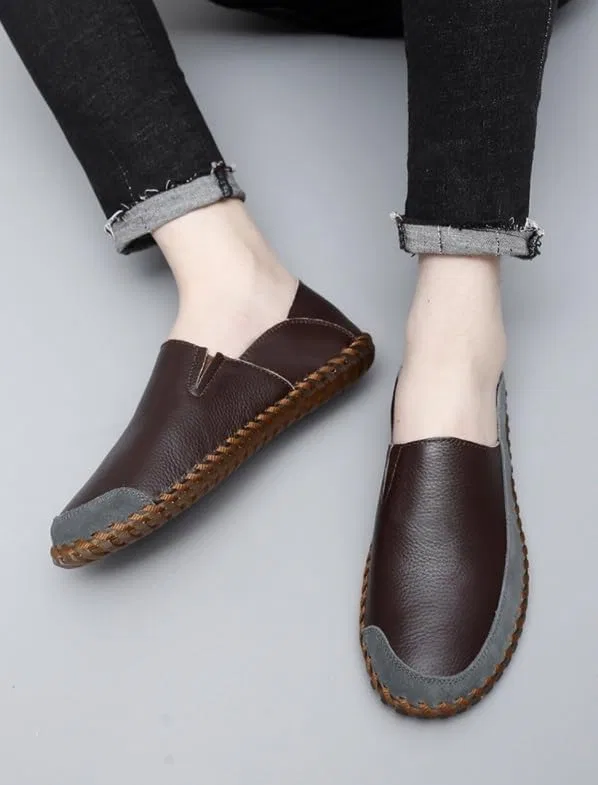 Мокасины кожаные Loafers, Brown Zestrelax — фото 4