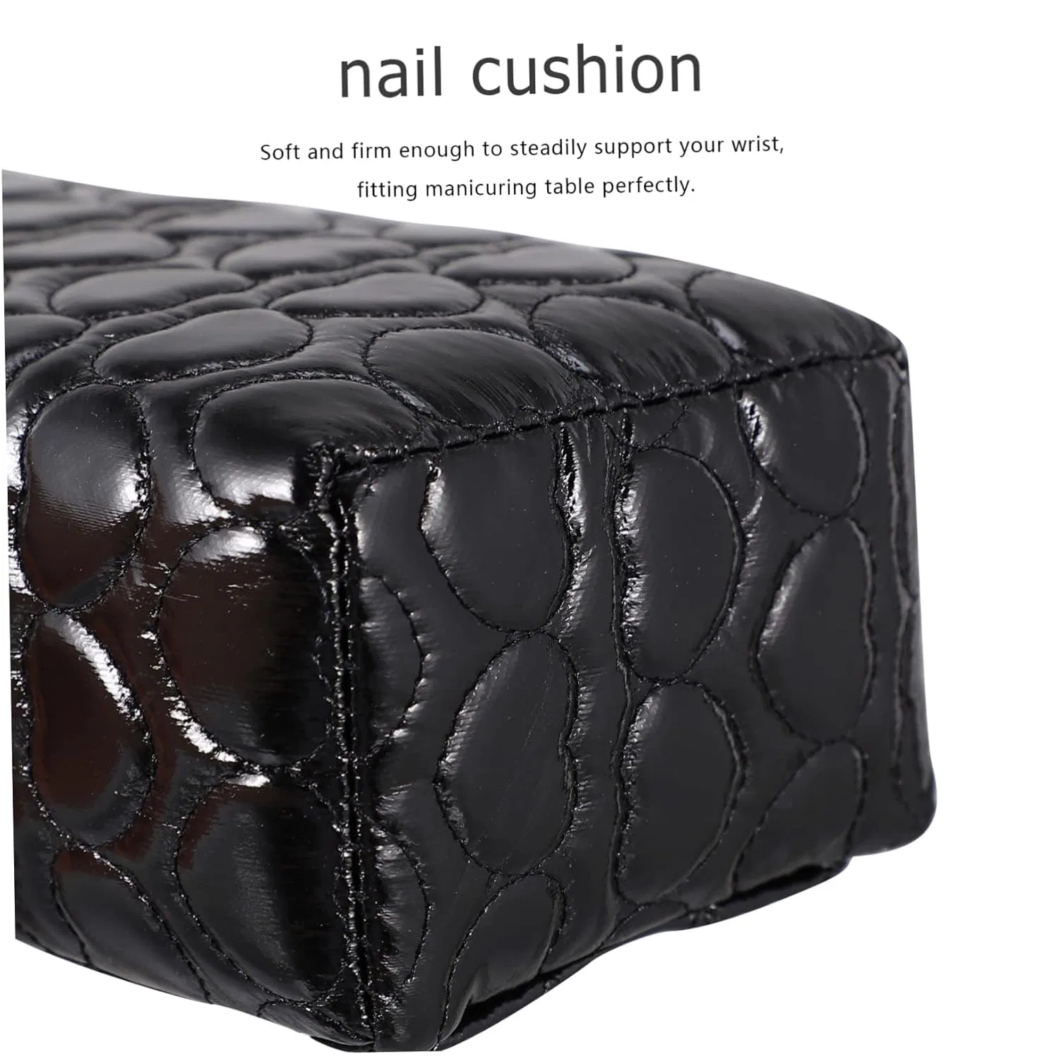 Кожаная подушка для рук для маникюра ‎Beatifufu, Black — фото 3