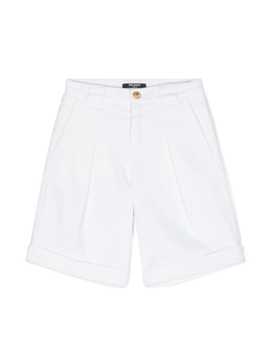 

Balmain Kids широкие шорты из денима, белый